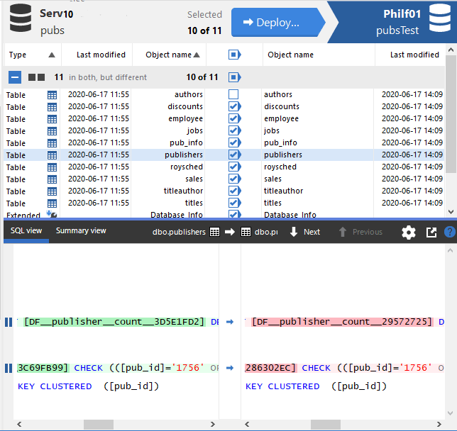 SQL Compare使用教程：在SQL比较中处理系统命名的约束