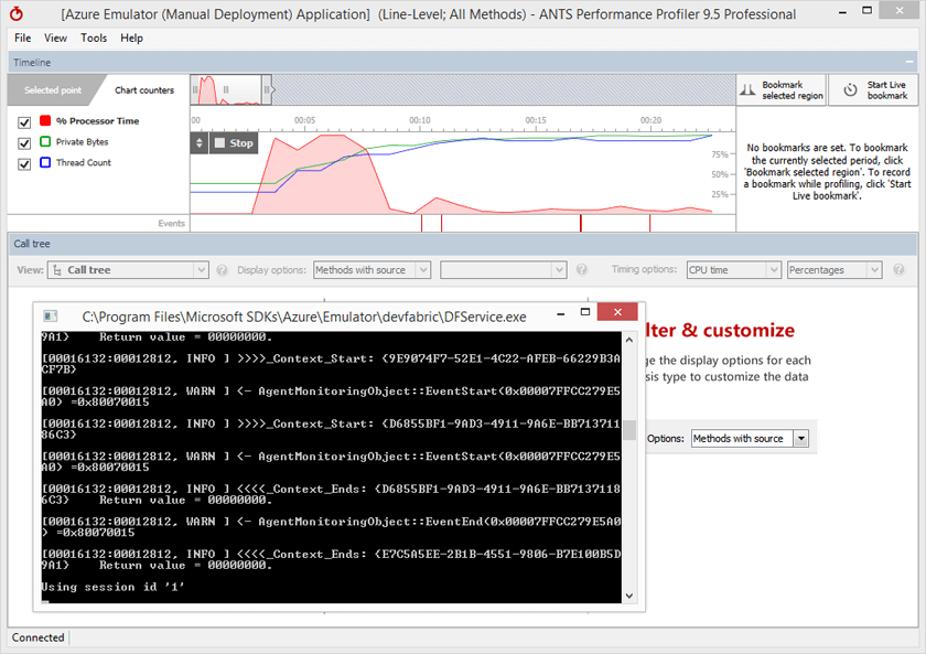 Launching DFService.exe and profiling it with ANTS Performance Profiler Launching DFService.exe and profiling it with ANTS Performance Profiler
