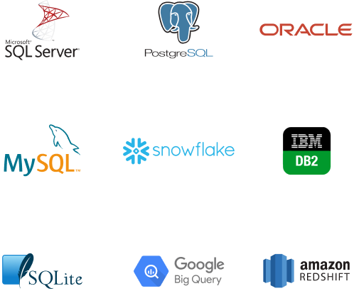 Supported database platforms