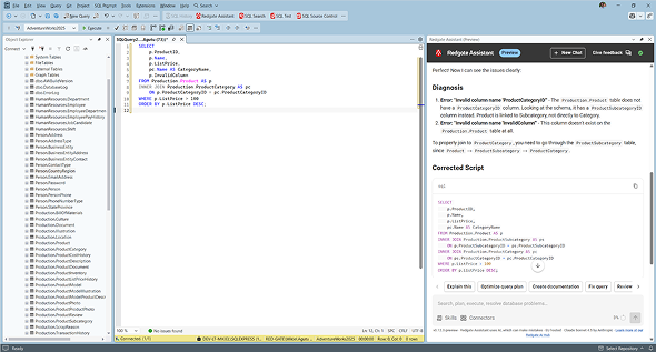 Redgate Assistant in SQL Prompt
