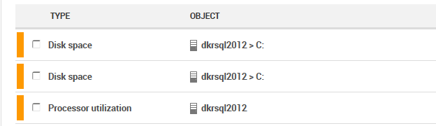 Disk space alerts for the C:\ drive