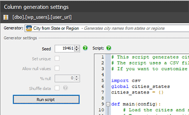 Use Python scripts to generate your own custom data