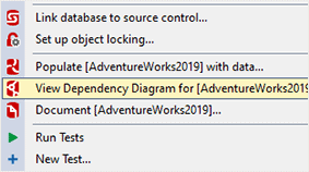 Track dependencies from within SSMS
