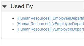 View inter-object and inter-database dependencies