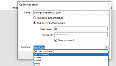 Analyze individual databases, or multiple databases at once
