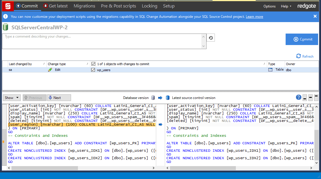 SQL Source Control: Link Database To TFS, SVN, Git, Mercurial - Redgate ...