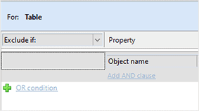 Exclude objects with filters