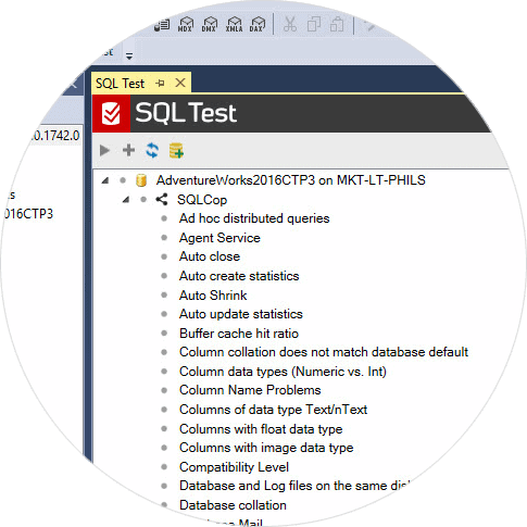 Running SQL Cop tests in SQL Test inside SQL Server Management Studio