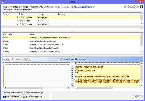 Connect to your version control system inside SQL Server Management Studio, so you can access it with a couple of clicks as you work.