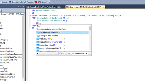 Code effortlessly with SQL Prompt, our SQL development tool for autocompletion and intellisense