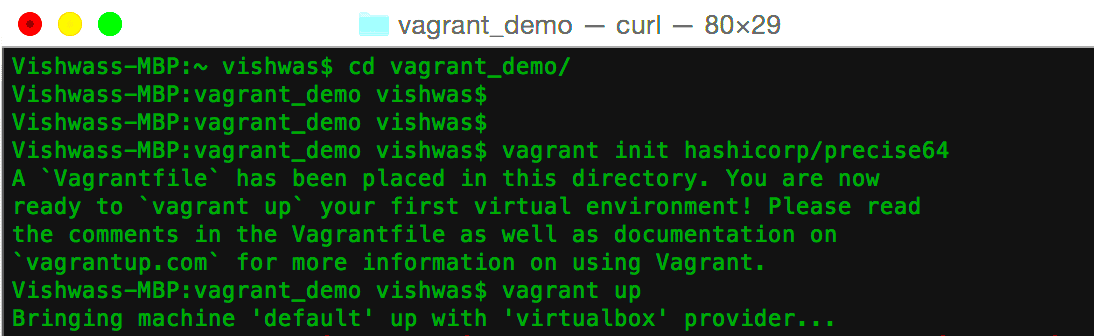 Initiating Vagrant Setting up developer workstations