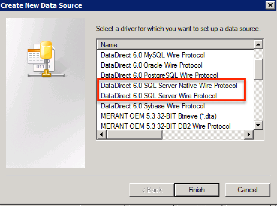 Oracle Merant driver not available