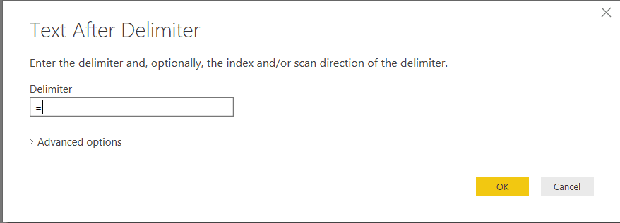 defining the delimiter