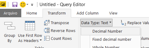 changing data type