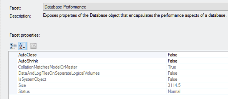 database facet