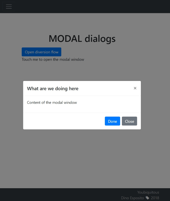 Blive Bukser solid Using Modal Dialog Boxes in Bootstrap 4 - Simple Talk