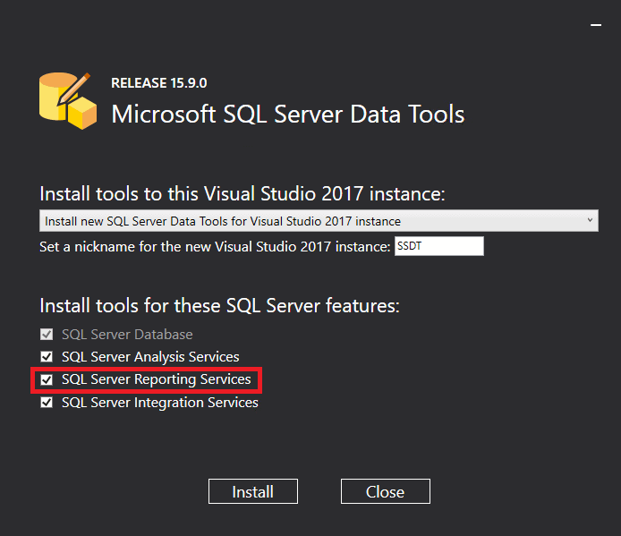 reporting services download 2017