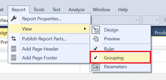 sql server reporting services grouping data