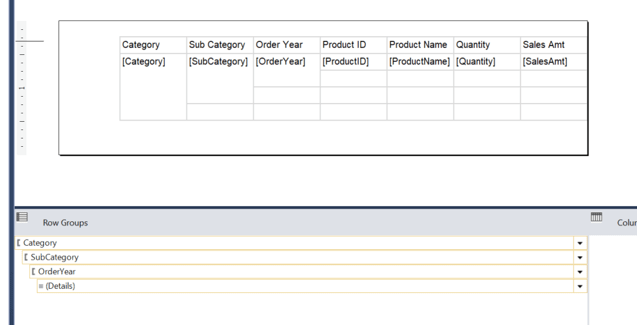 sql server reporting services grouping data