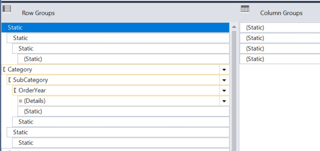 sql server reporting services grouping data