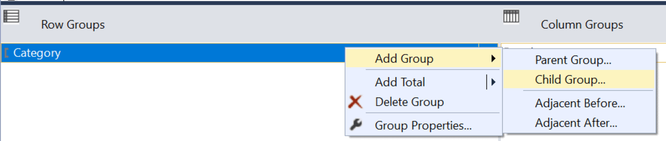 sql server reporting services grouping data