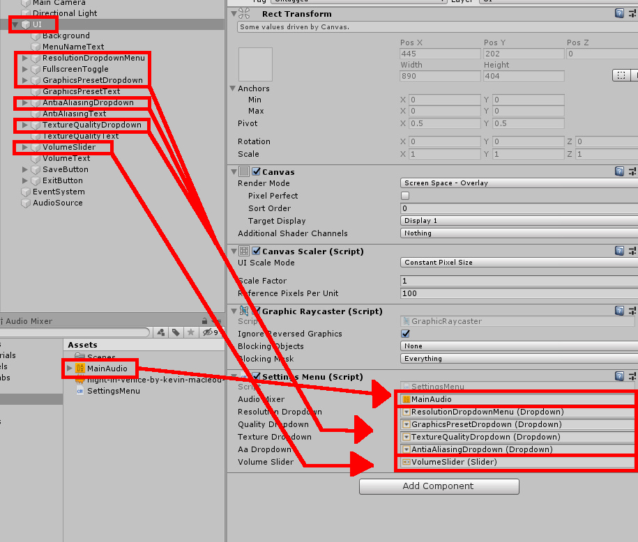 How to Create a Settings Menu in Unity - Simple Talk