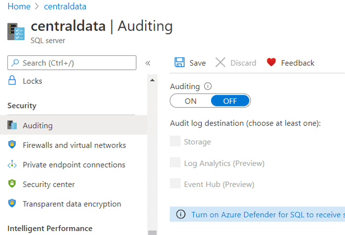 SQL Auditing