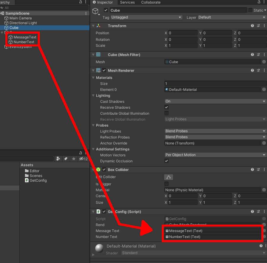 Setting Rend to be the object's Mesh Renderer component