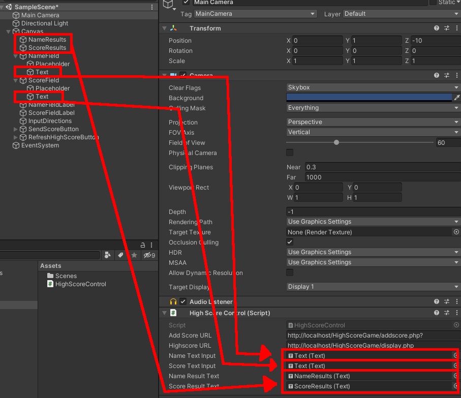 Setting all HighScoreControl fields