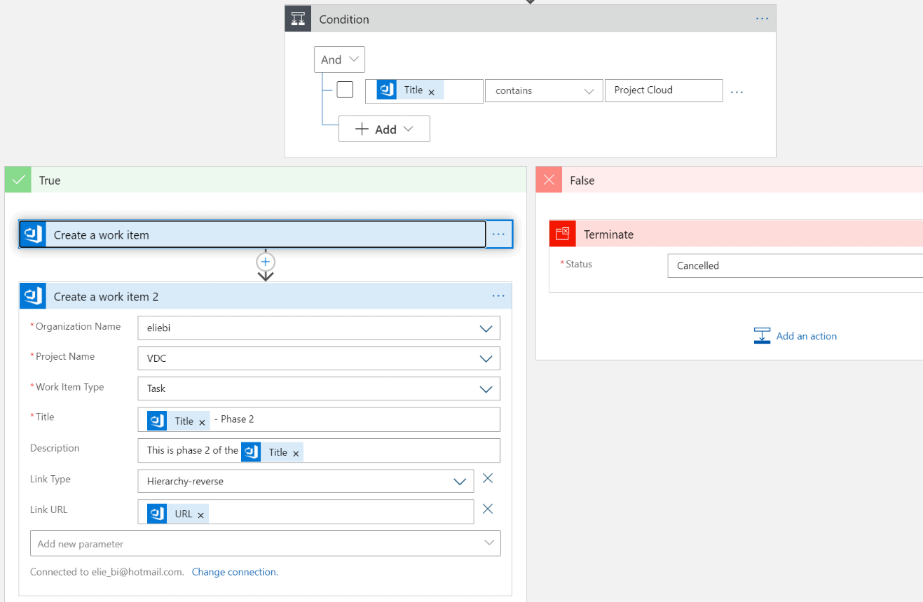 Condition statement configuration