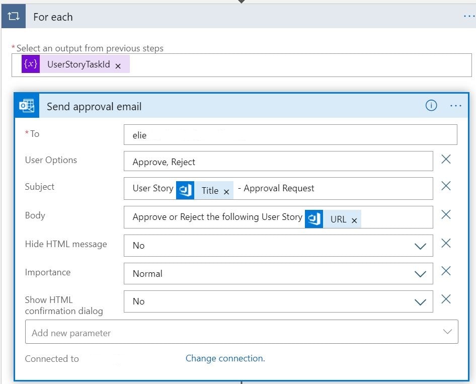 Configure For each statement