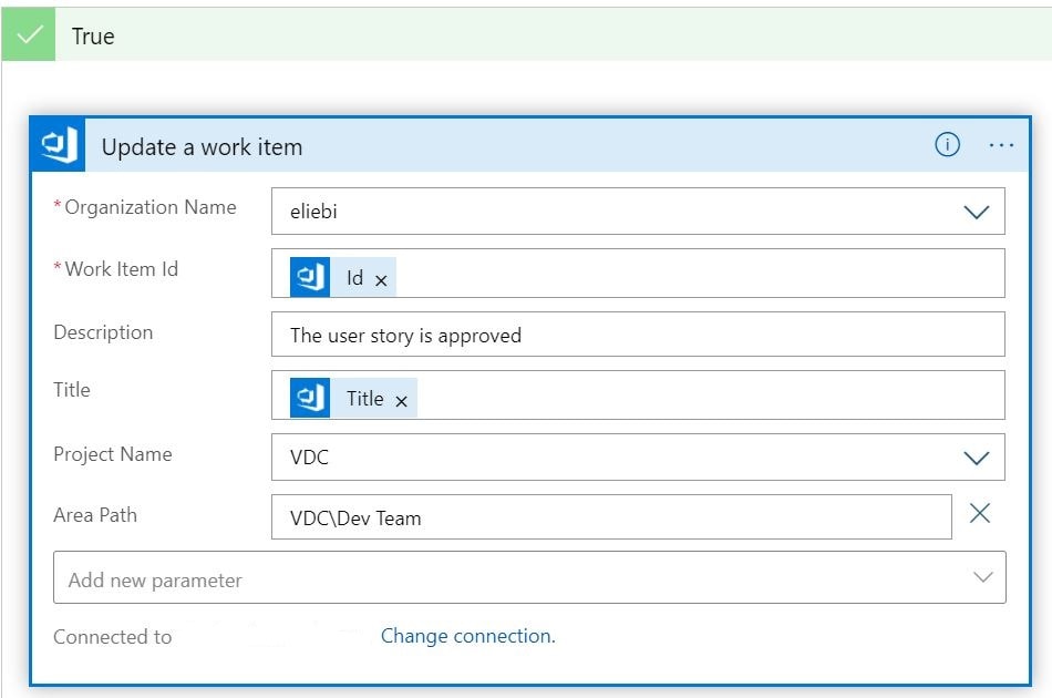 Configure True condition