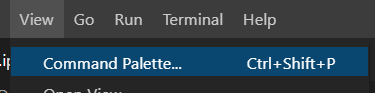 The command palette