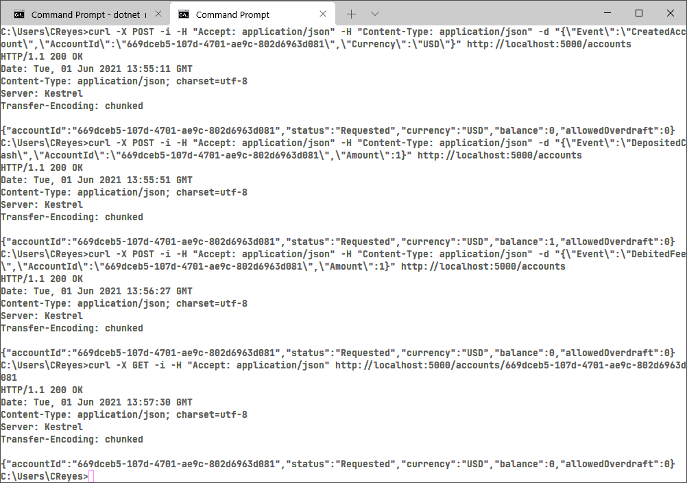 Image showing code test using monads in c#