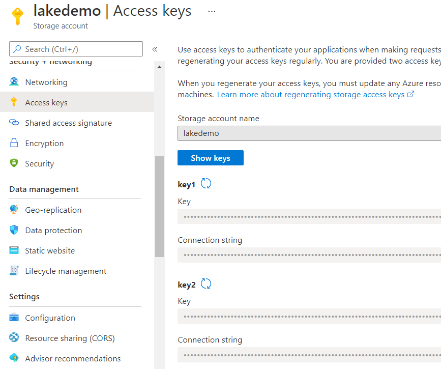 Image showing access keys