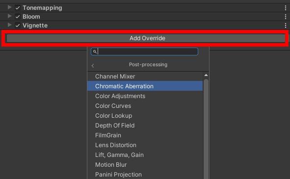 Adding post-processing overrides