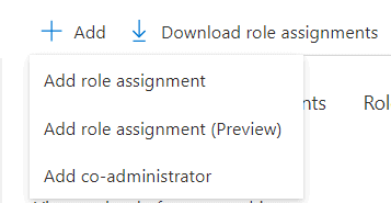 Image showing how to add role assignment