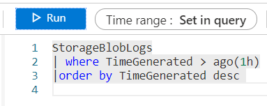 Kusto query for logs