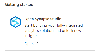 An image showing how to open Synapse Studio