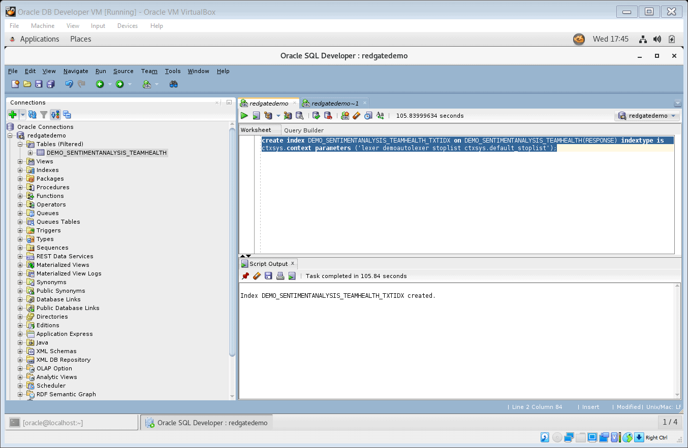 create index using auto-lexer