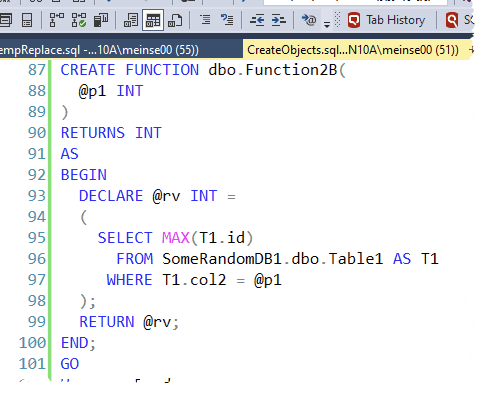 Image showing function creation