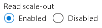 An image showing the Read Scale-out setting
