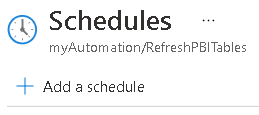 AN image showing Add a schedule