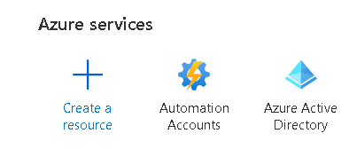 An image showing Azure Services Create a Resource