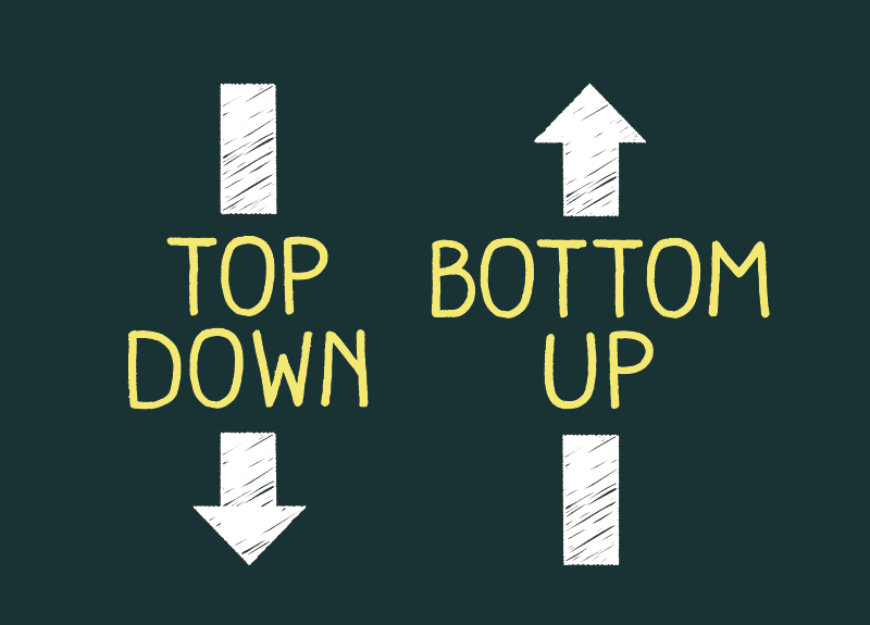 Image showing Top Down vs Bottom Up