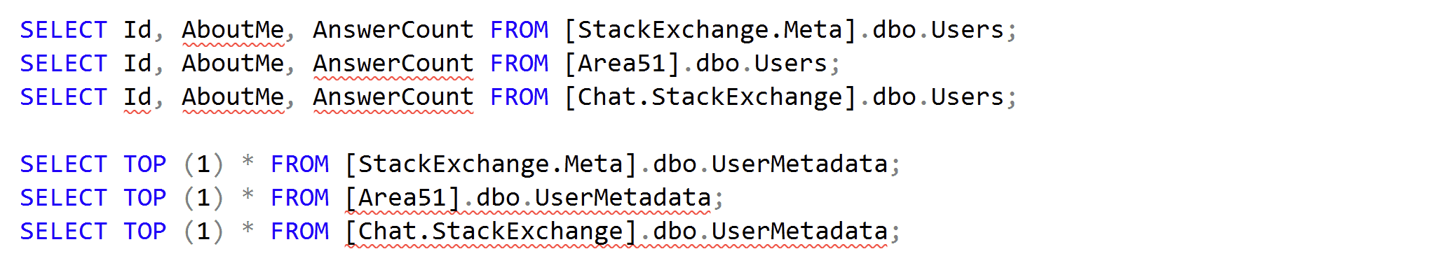 IntelliSense reveals schema drift