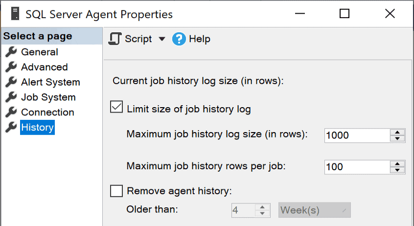 SQL Server Agent Properties