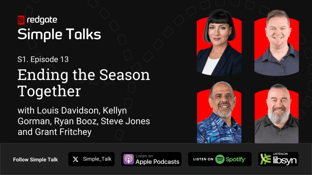 An image showing the hosts of the podcast episode, alongside the title and description of the episode.