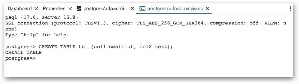 PSQL Tool in pgAdmin.