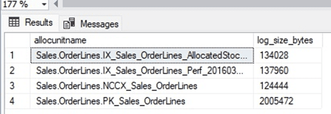 The output of sys.fn_dblog.